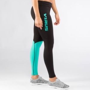 Virus Intl Compression Pants/Tights Turquoise RARE